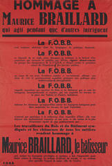 Hommage à Maurice Braillard qui agit pendant que d'autres intriguent