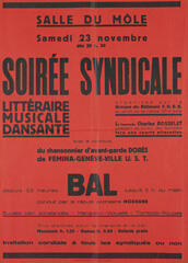 Soirée syndicale - littéraire, musicale, dansante