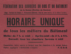 Horaire unique